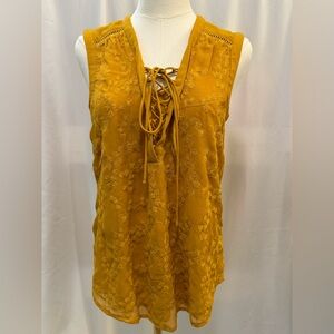 Maeve Mustard Yellow Sleeveless Tank Top